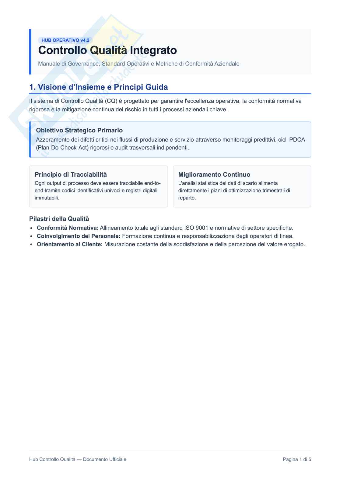 Schema Plan Quality Pag. 1