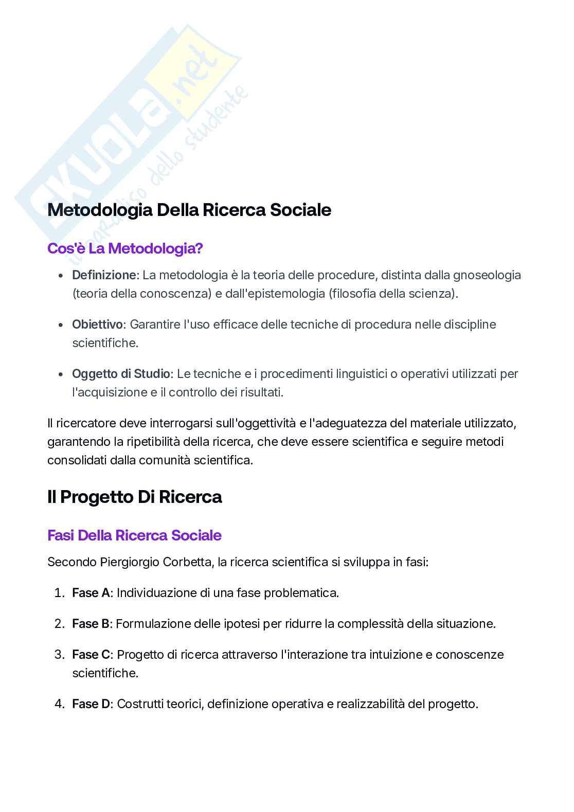 Metodologia della ricerca sociale e analisi dei consumi Pag. 1
