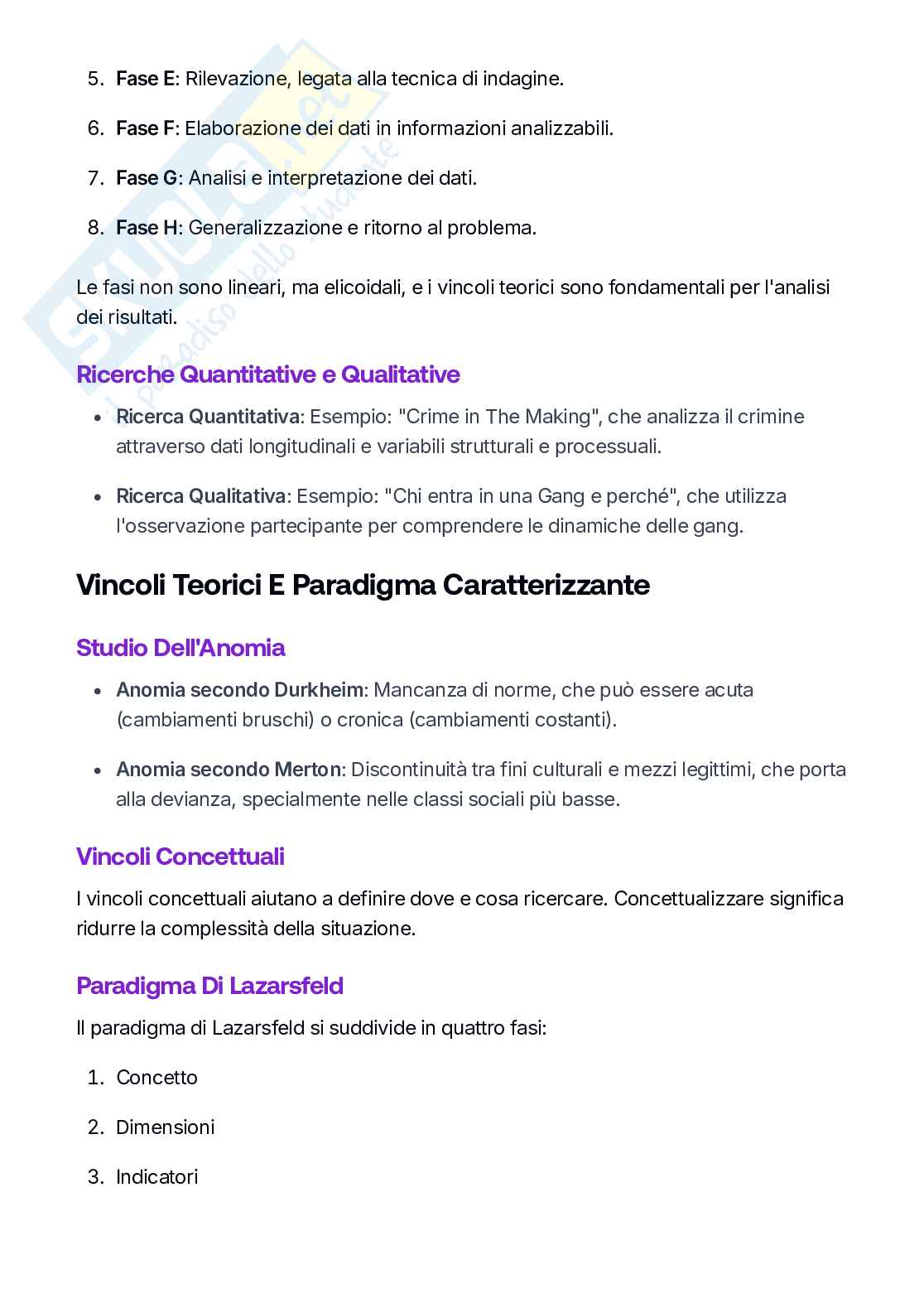 Metodologia della ricerca sociale e analisi dei consumi Pag. 2