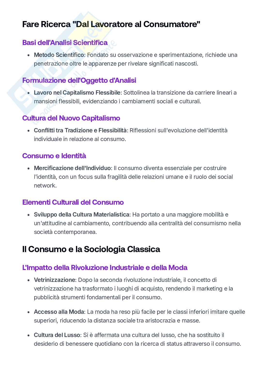 Metodologia della ricerca sociale e analisi dei consumi Pag. 31