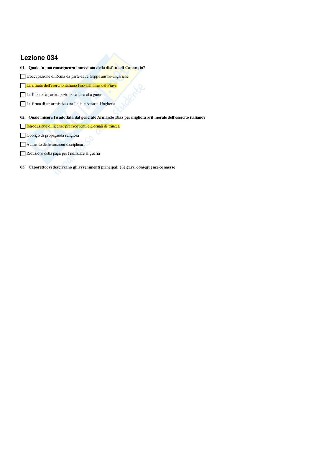 Paniere Storia contemporanea - Risposte multiple - aggiornato (2026) Pag. 41