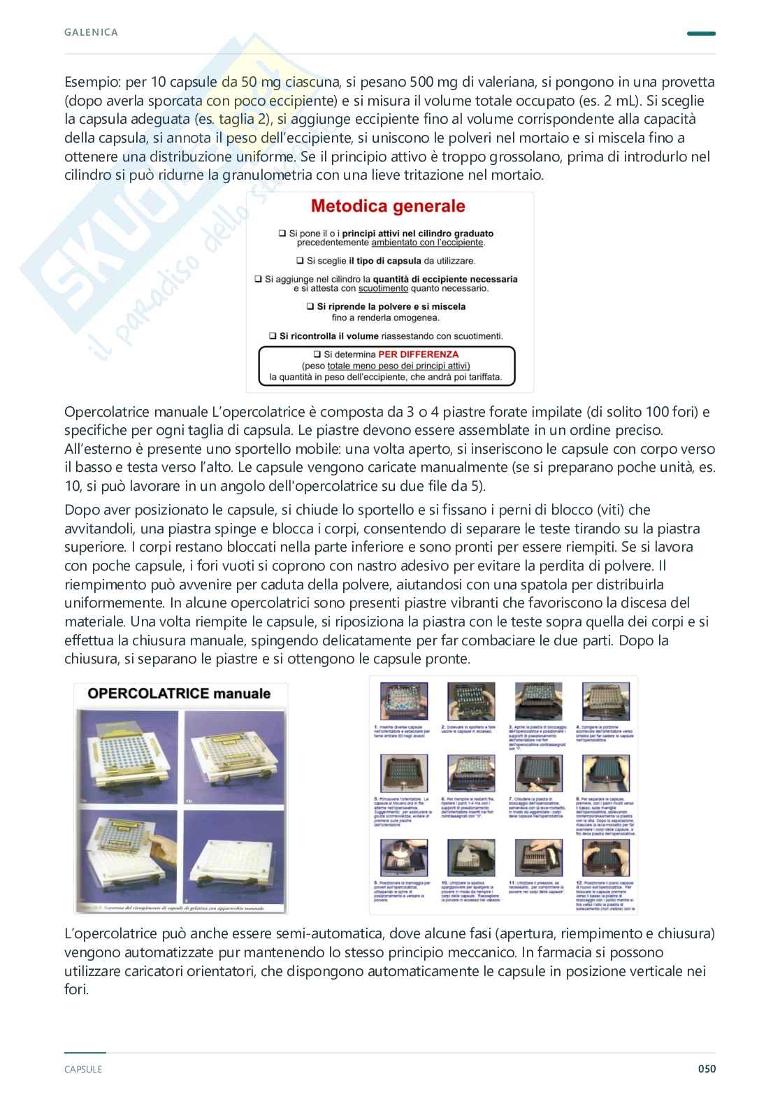Appunti completi Tecnologia farmaceutica e laboratorio di preparazioni galeniche, 2025/202 Pag. 51
