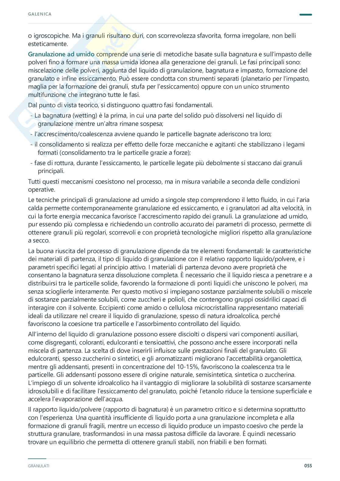 Appunti completi Tecnologia farmaceutica e laboratorio di preparazioni galeniche, 2025/202 Pag. 56