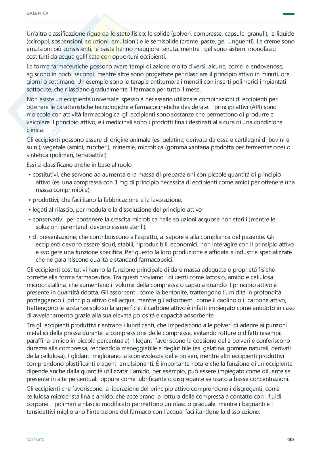 Appunti completi Tecnologia farmaceutica e laboratorio di preparazioni galeniche, 2025/202 Pag. 6