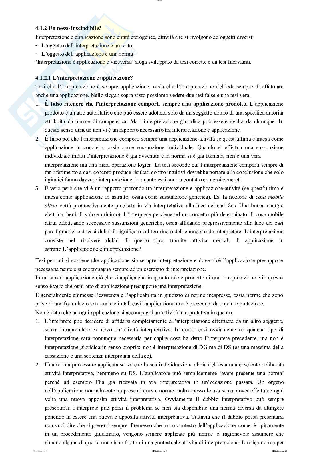 Riassunto esame Filosofia del diritto, Prof. Gonnella Patrizio, libro consigliato L'interpretazione nel diritto, Giorgio Pino Pag. 11