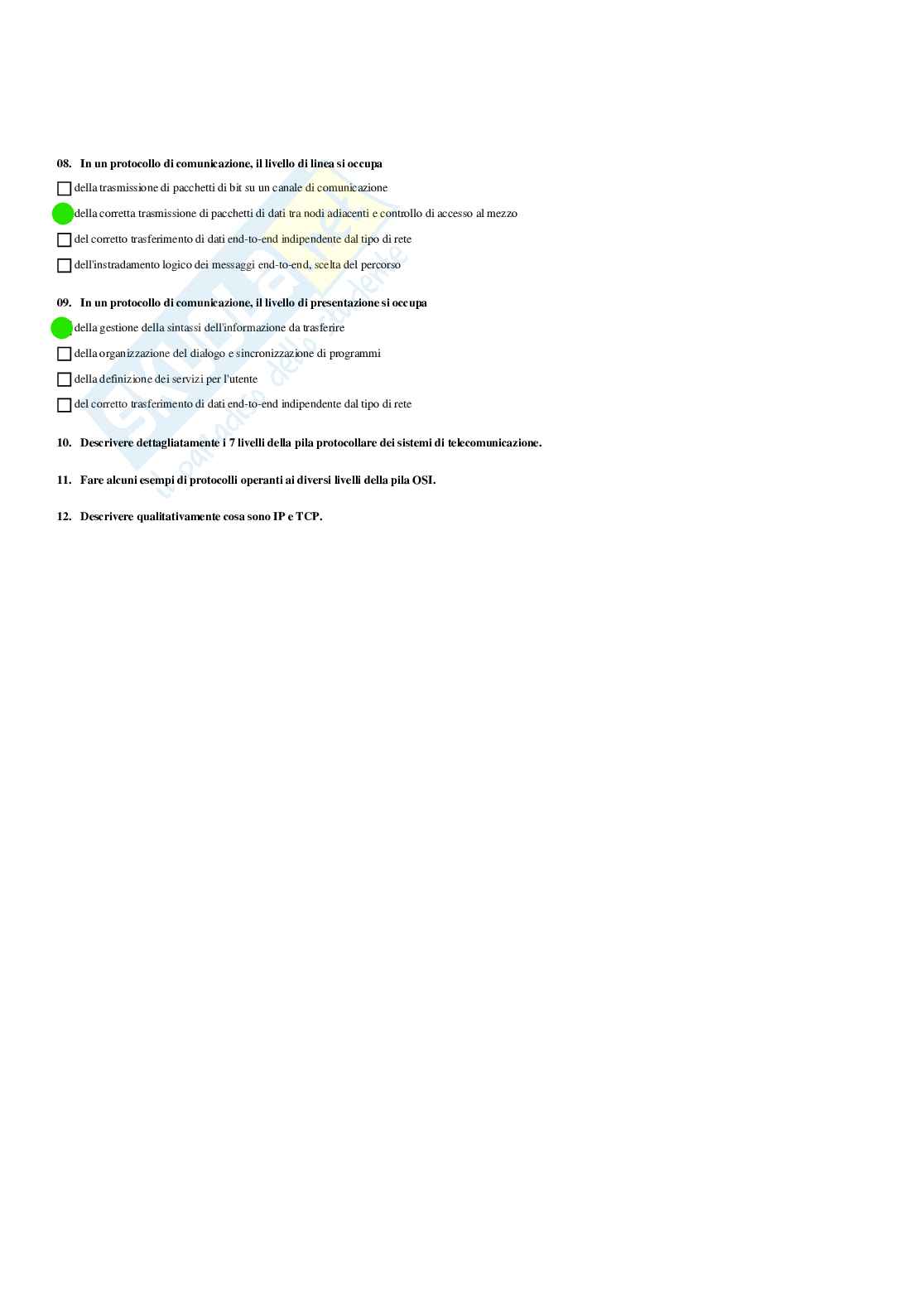 Paniere di Automazione industriale - Risposte multiple Pag. 26