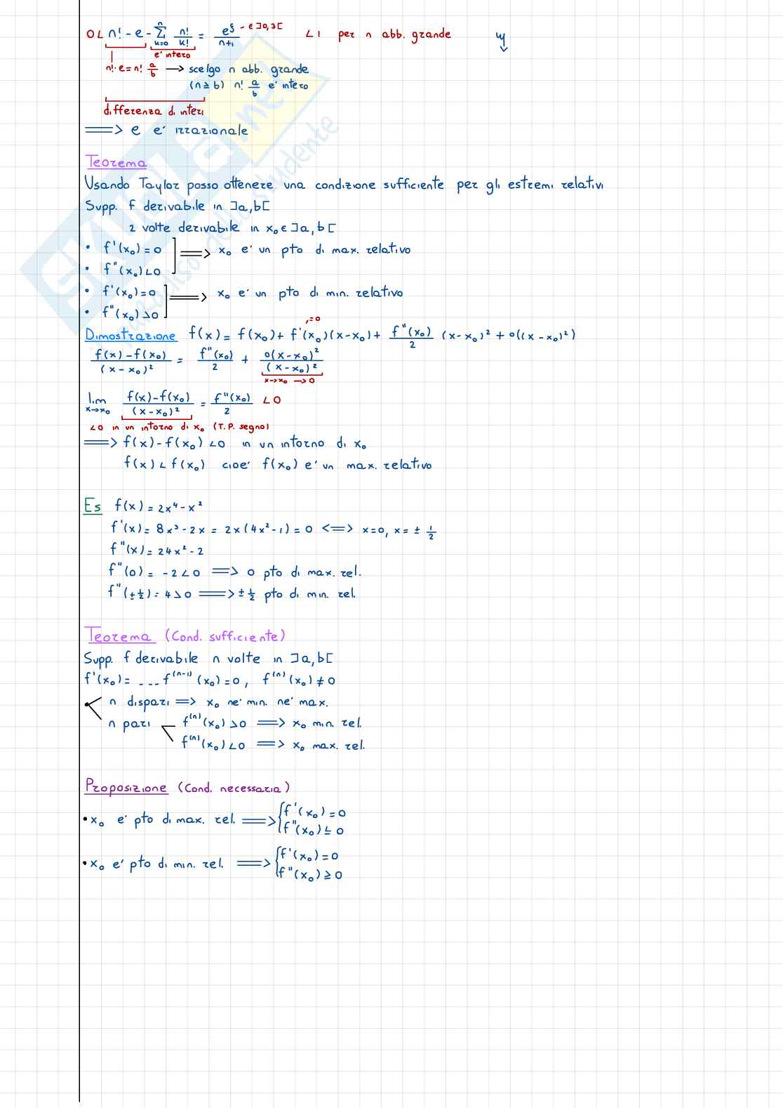 Riassunto esame Analisi matematica I, Prof. Della Pietra Francesco, libro consigliato Analisi Matematica 1 Marcellini-Sbordone, Marcellini-Sbordone Pag. 41