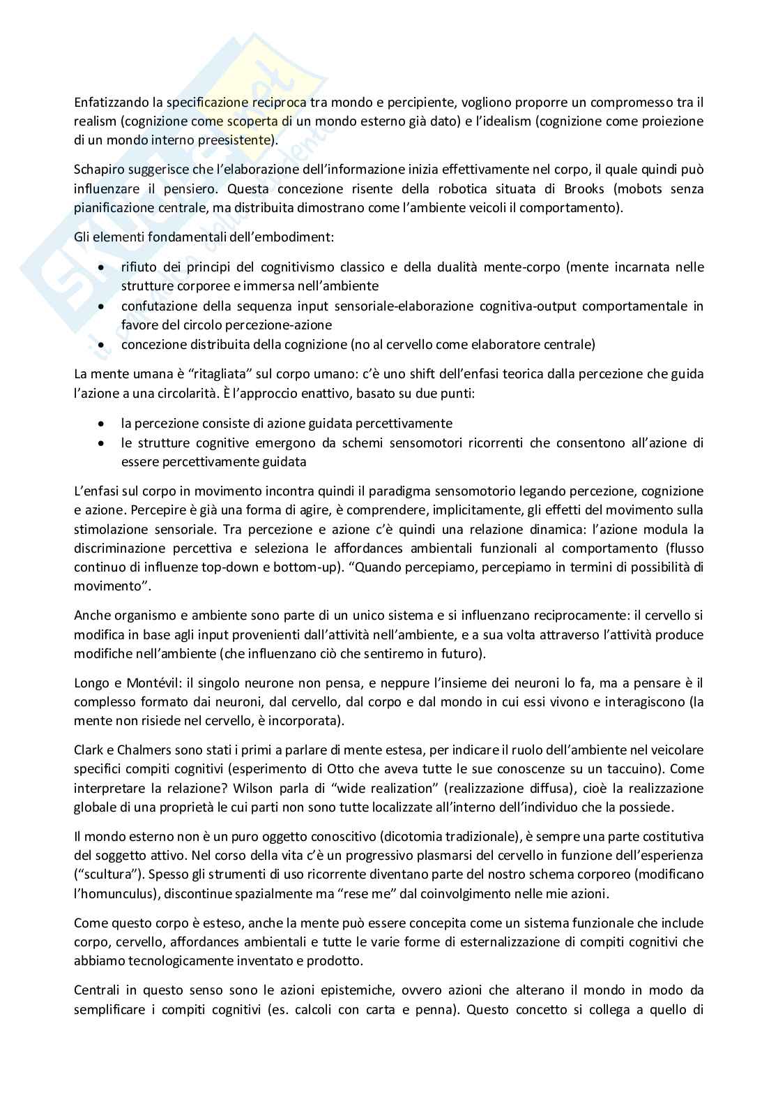 Riassunto esame Fondamenti di psicologia generale, prof. Morabito, libro consigliato Il motore della mente, Morabito Pag. 11