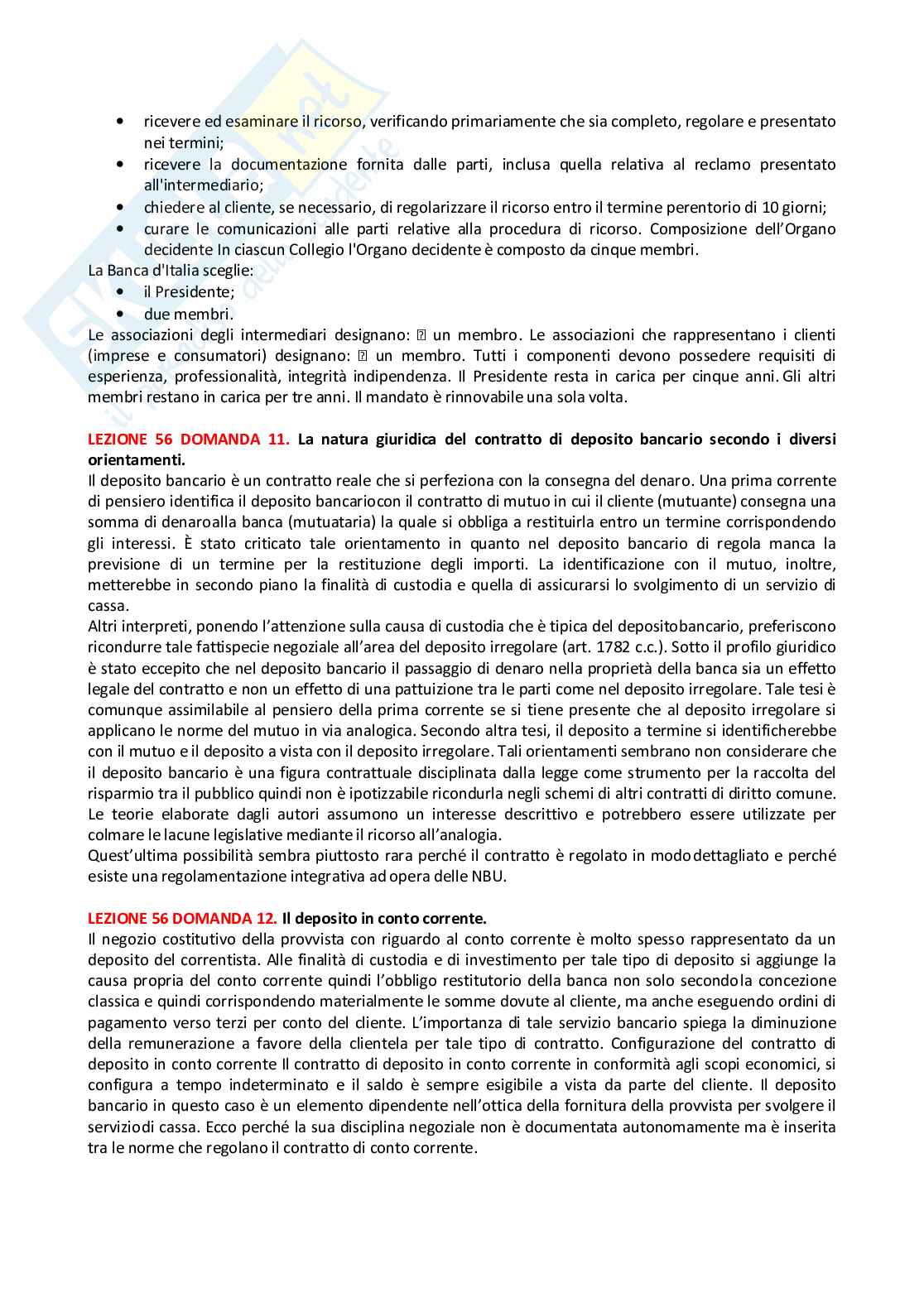   Paniere Diritto bancario - risposte aperte (2023) Pag. 86