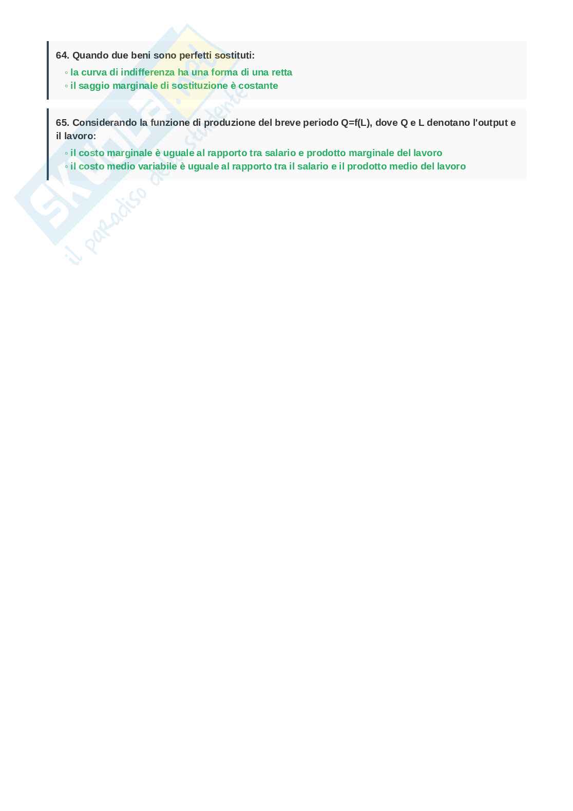 Domande esame di Economia politica Pag. 11