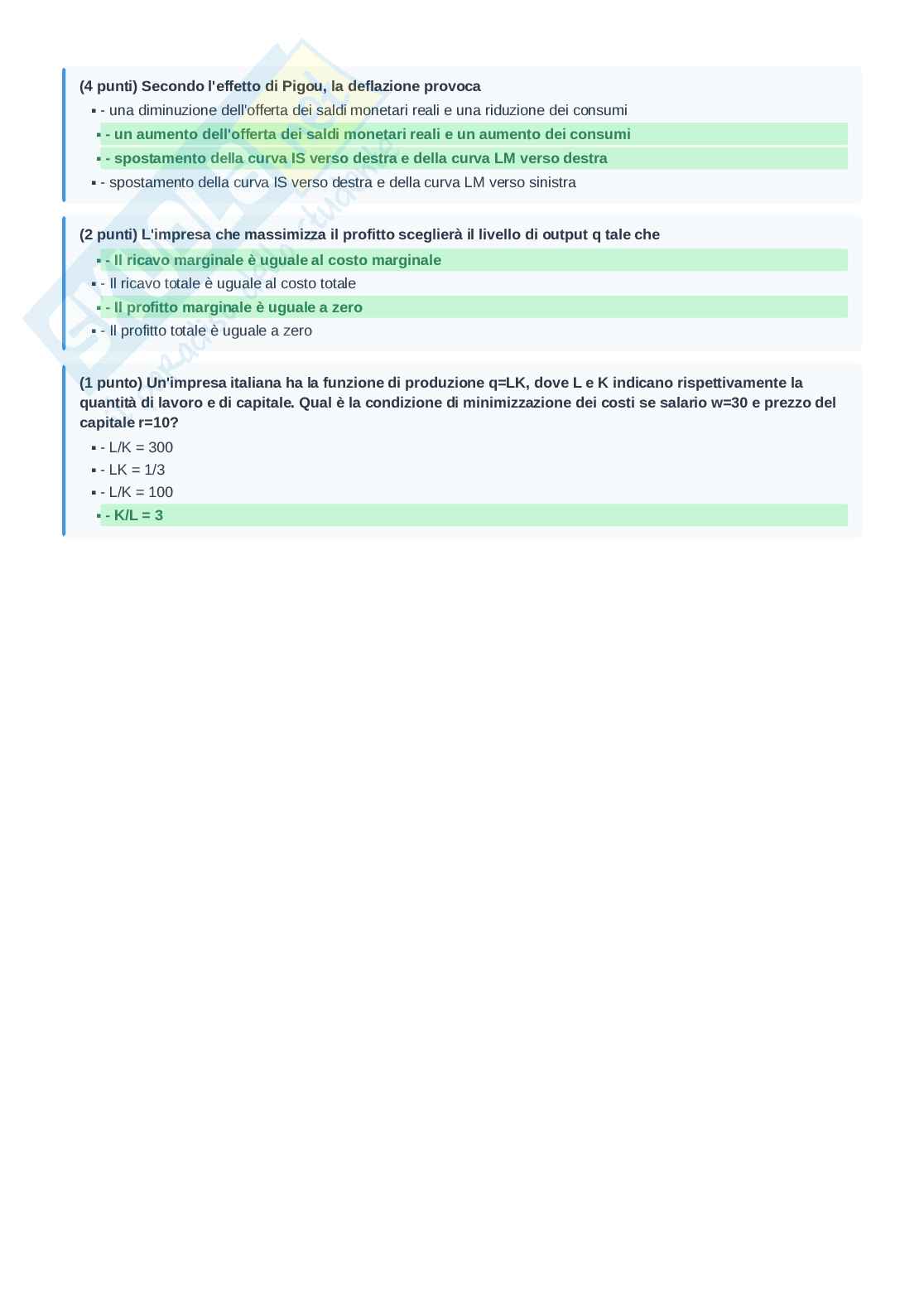 Domande esame di Economia politica Pag. 16