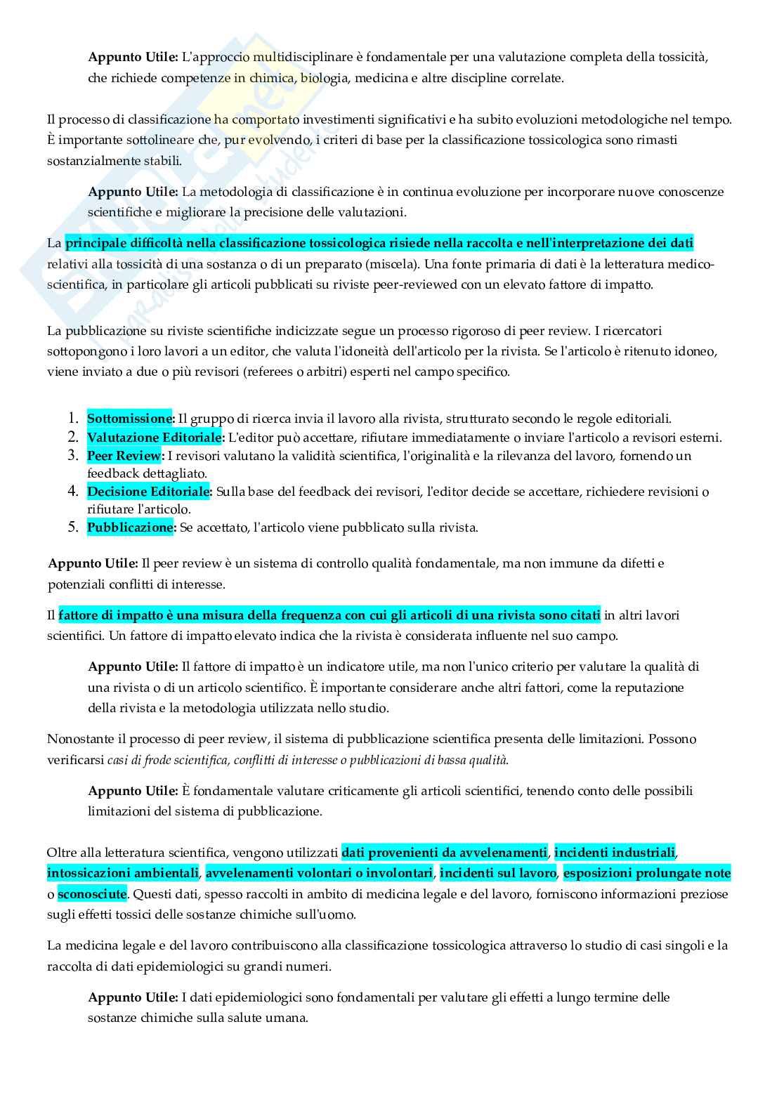 Appunti approfonditi Rischi ambientali e salute Pag. 16