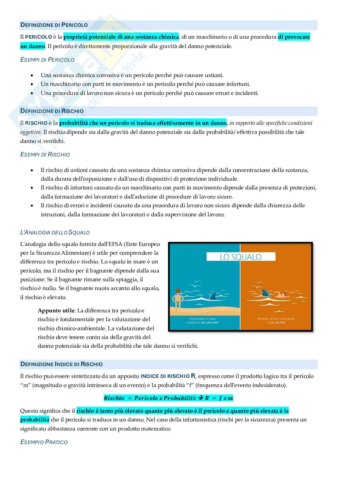 Appunti approfonditi Rischi ambientali e salute Pag. 2