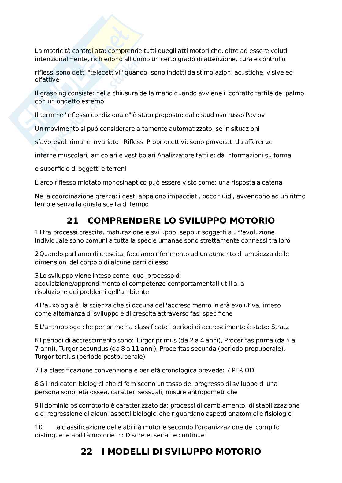 Domande e risposta Educazione motorie e disagio sociale Pag. 21