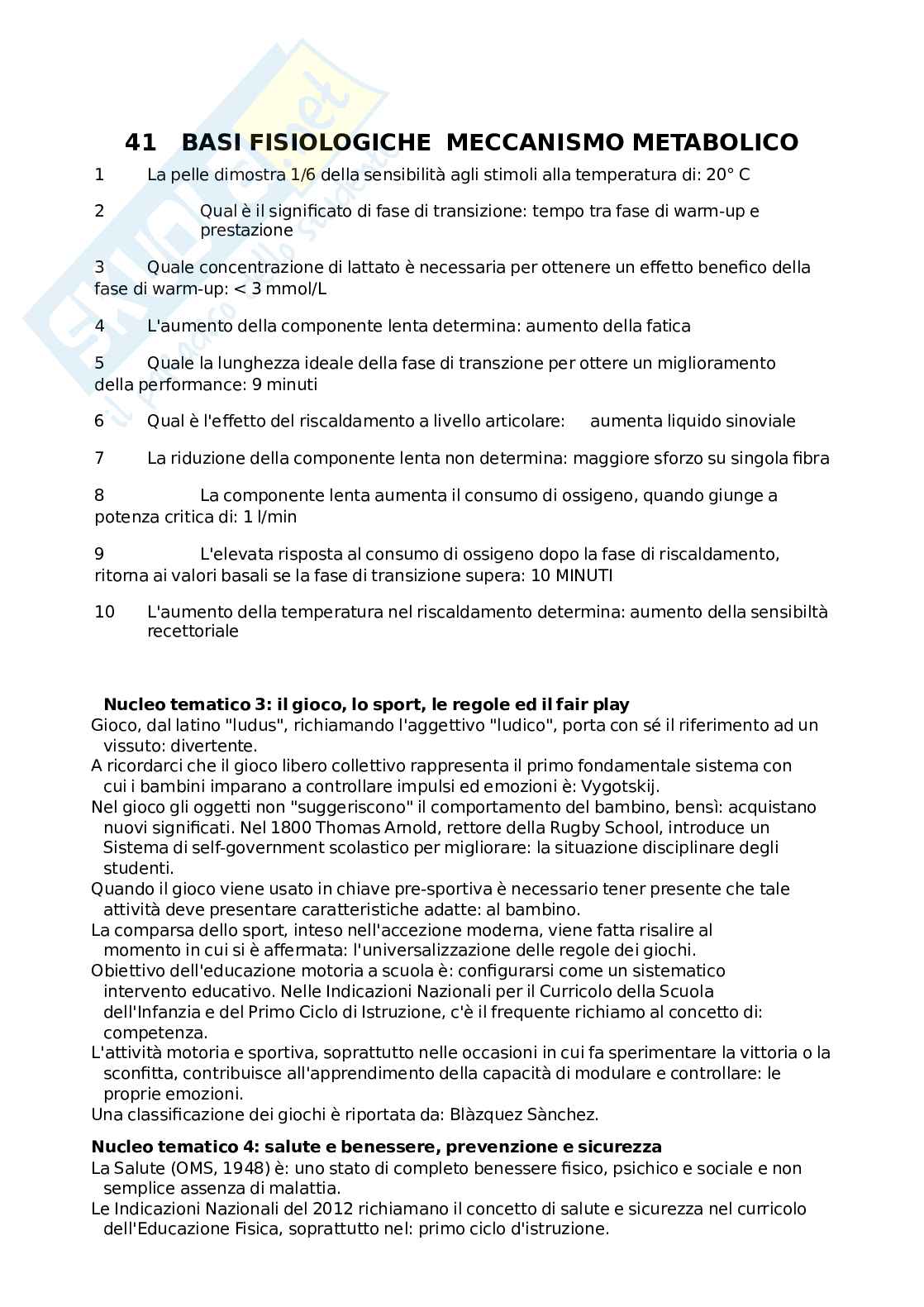 Domande e risposta Educazione motorie e disagio sociale Pag. 36