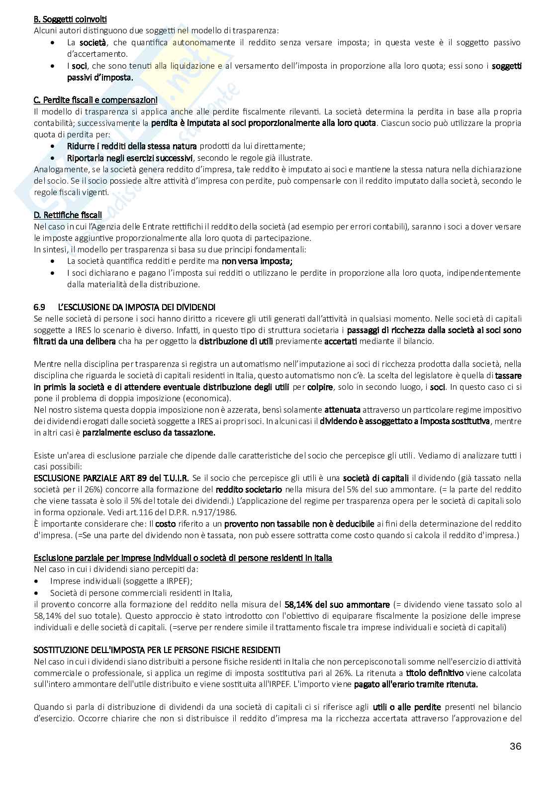 Riassunto esame Diritto tributario, Prof. Scandiuzzi Daniela, libro consigliato Diritto tributario. Per l’università e per la preparazione alle professioni economico-giuridiche, Beghin, Mauro Pag. 36