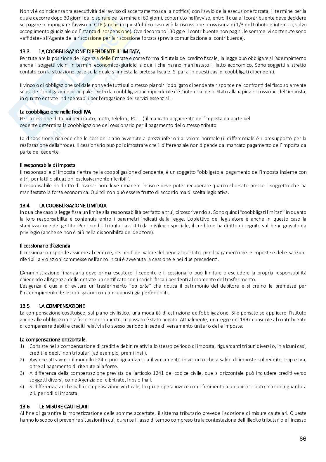 Riassunto esame Diritto tributario, Prof. Scandiuzzi Daniela, libro consigliato Diritto tributario. Per l’università e per la preparazione alle professioni economico-giuridiche, Beghin, Mauro Pag. 66