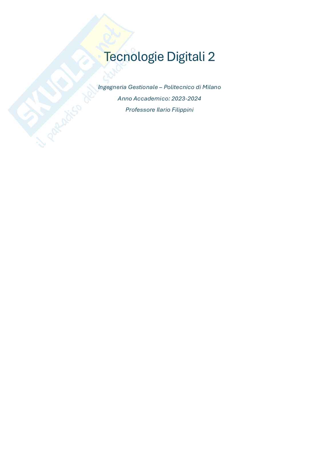 Tecnologie digitali 2 Pag. 1