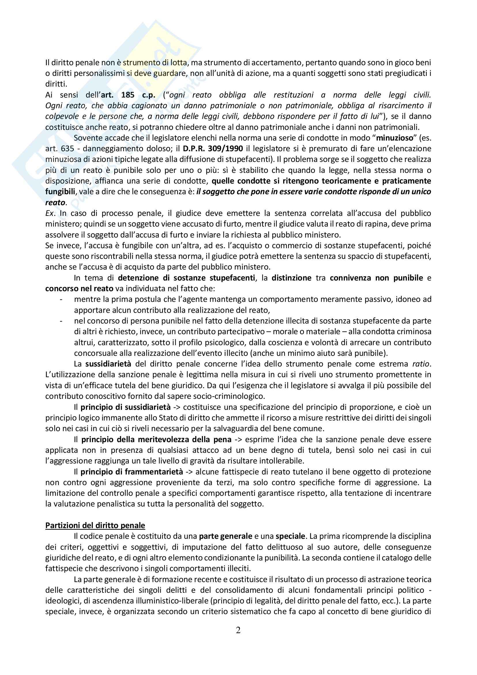 Riassunto esame Diritto Penale, prof. Sgubbi, libro consigliato Diritto Penale: Parte Generale di Fiandaca e Musco Pag. 2