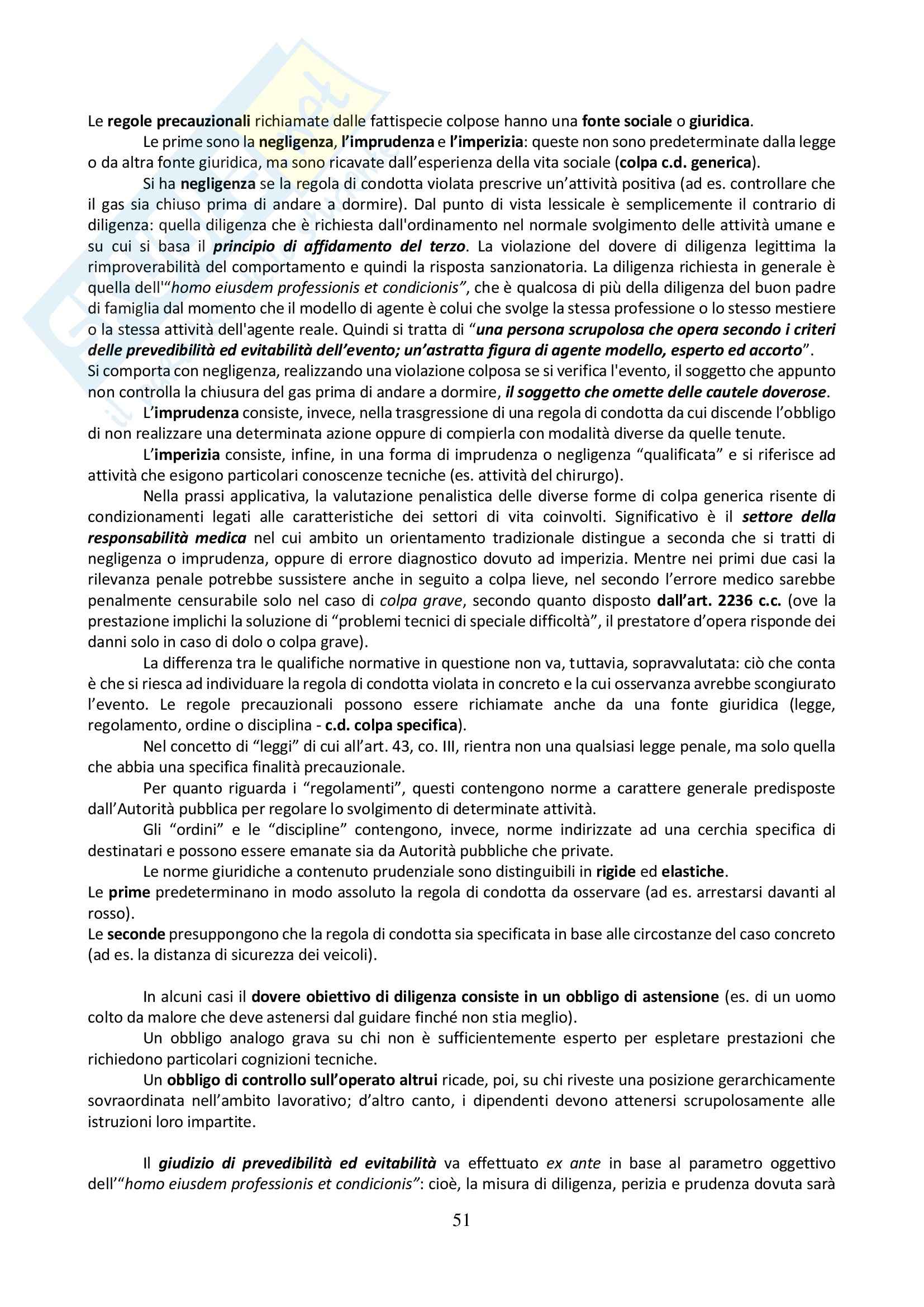 Riassunto esame Diritto Penale, prof. Sgubbi, libro consigliato Diritto Penale: Parte Generale di Fiandaca e Musco Pag. 51