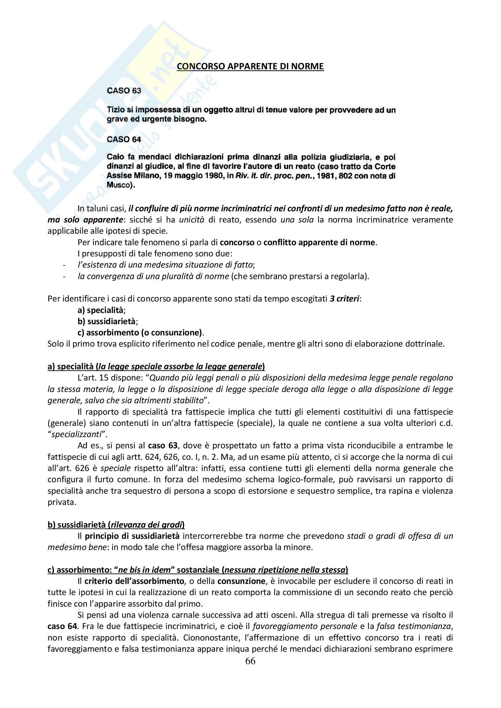 Riassunto esame Diritto Penale, prof. Sgubbi, libro consigliato Diritto Penale: Parte Generale di Fiandaca e Musco Pag. 66