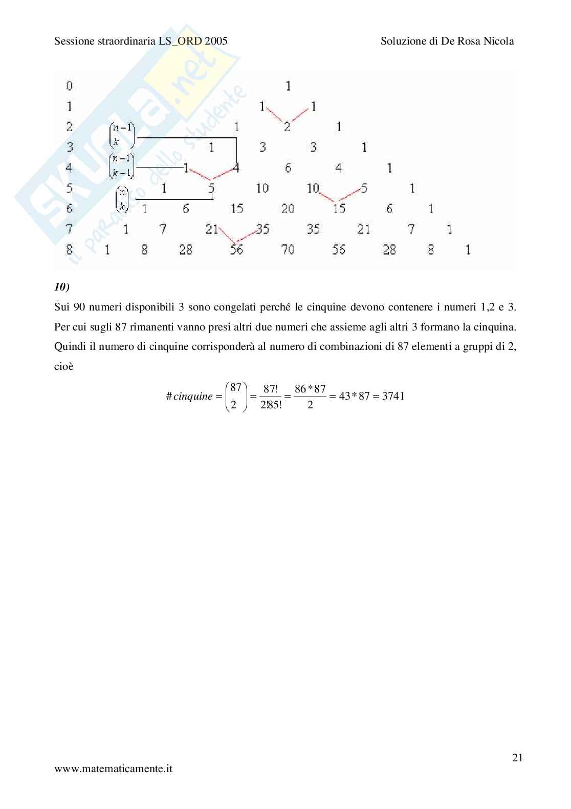 2005 - Liceo scientifico di ordinamento sessione straordinaria Pag. 21