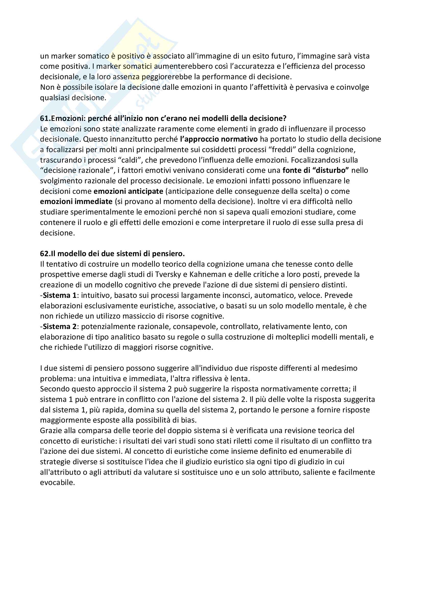 Domande Esame Di Psicologia Generale