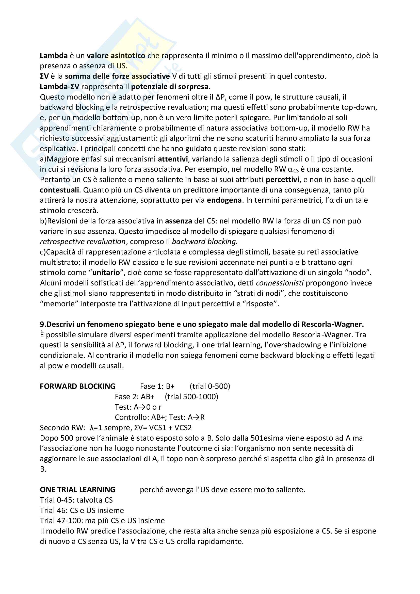 Domande Esame Di Psicologia Generale