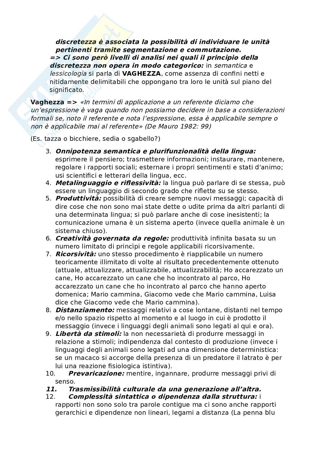 Appunti lezioni Linguistica italiana Pag. 11