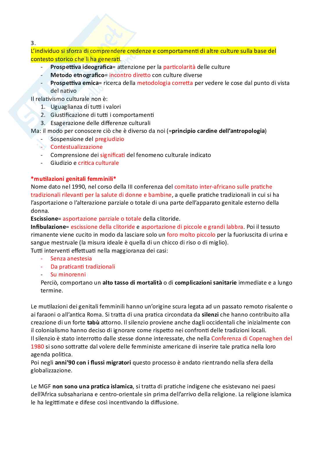 Riassunto esame Antropologia culturale, Prof. Biscaldi Angela, libro consigliato Storia dell'antropologia , Fabietti Pag. 11