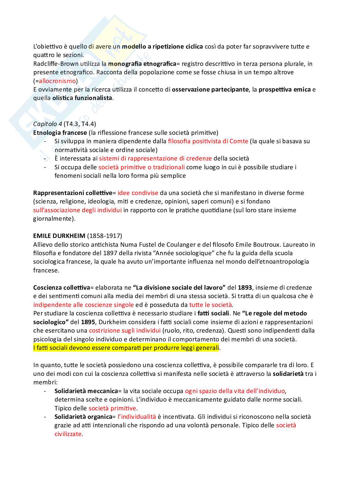 Riassunto esame Antropologia culturale, Prof. Biscaldi Angela, libro consigliato Storia dell'antropologia , Fabietti Pag. 16
