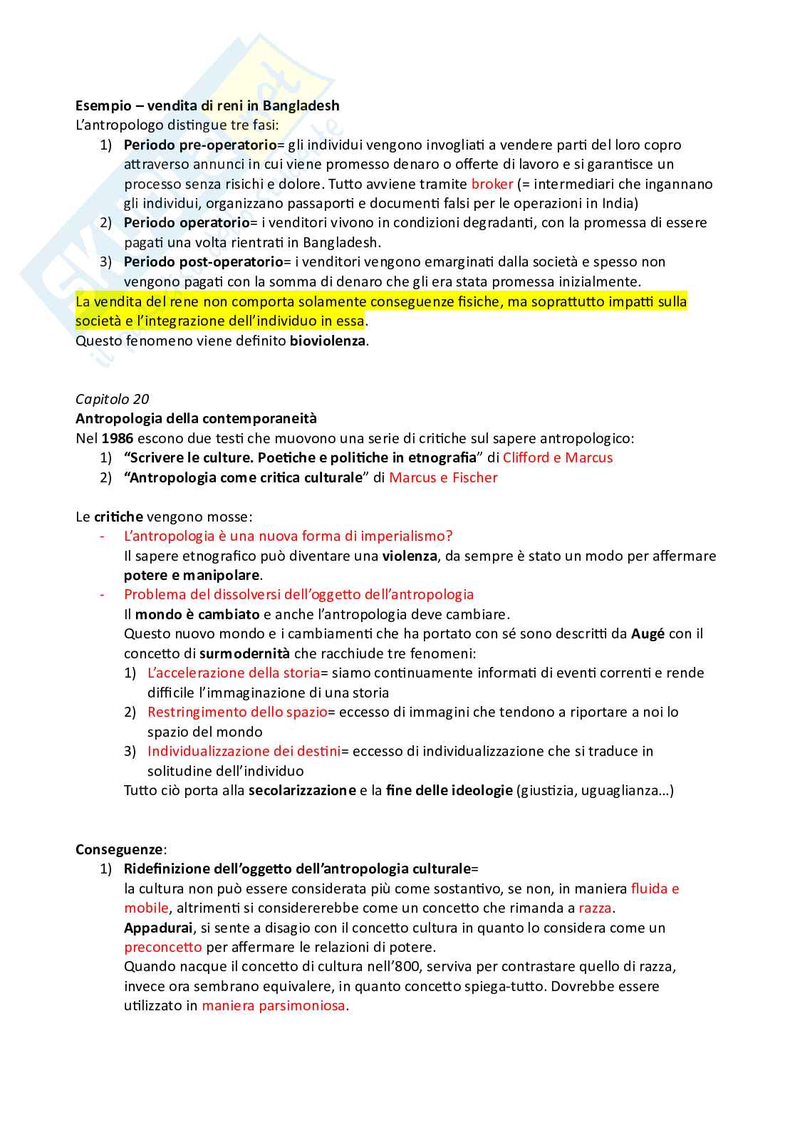 Riassunto esame Antropologia culturale, Prof. Biscaldi Angela, libro consigliato Storia dell'antropologia , Fabietti Pag. 31