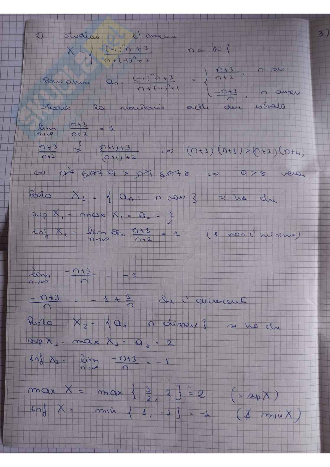 Prove d'esame svolte di Analisi matematica 1 - parte 1 Pag. 11