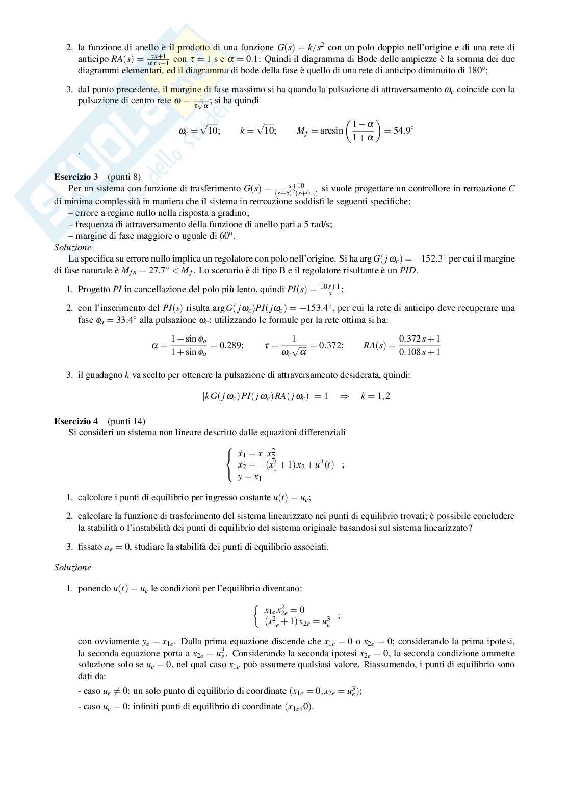 Esami svolti Controlli automatici M+ esercitazioni 2021-2022 Pag. 51