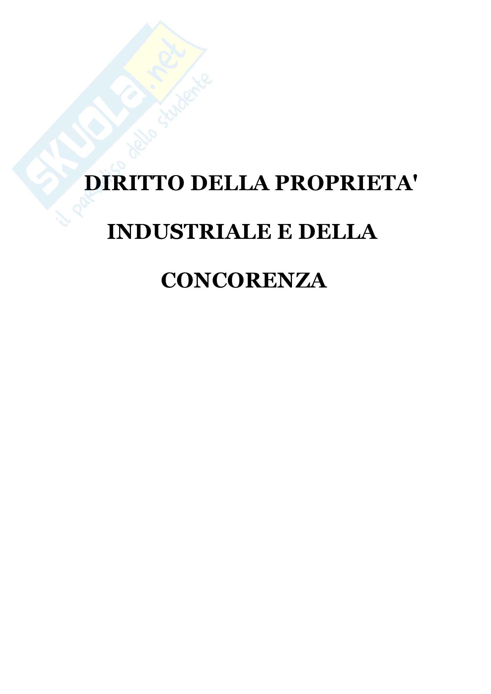 Diritto della proprietà industriale e della concorrenza Pag. 1