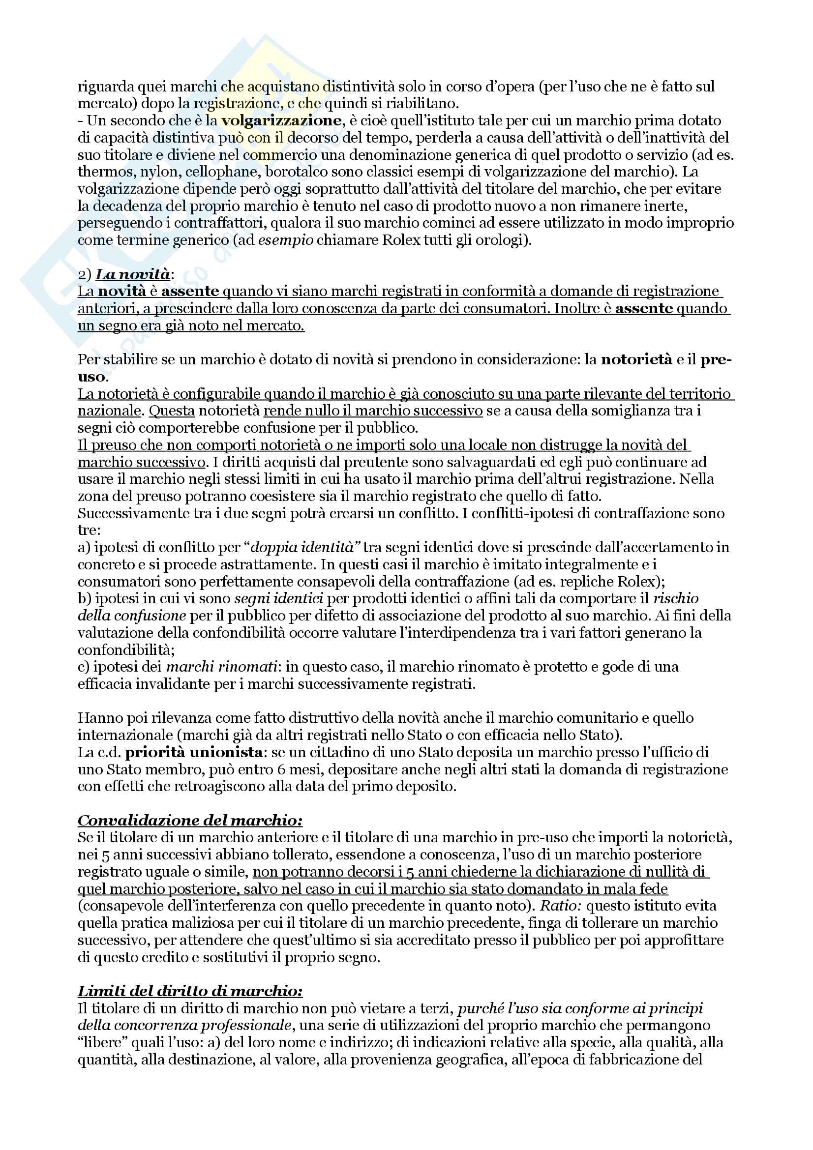 Diritto della proprietà industriale e della concorrenza Pag. 11