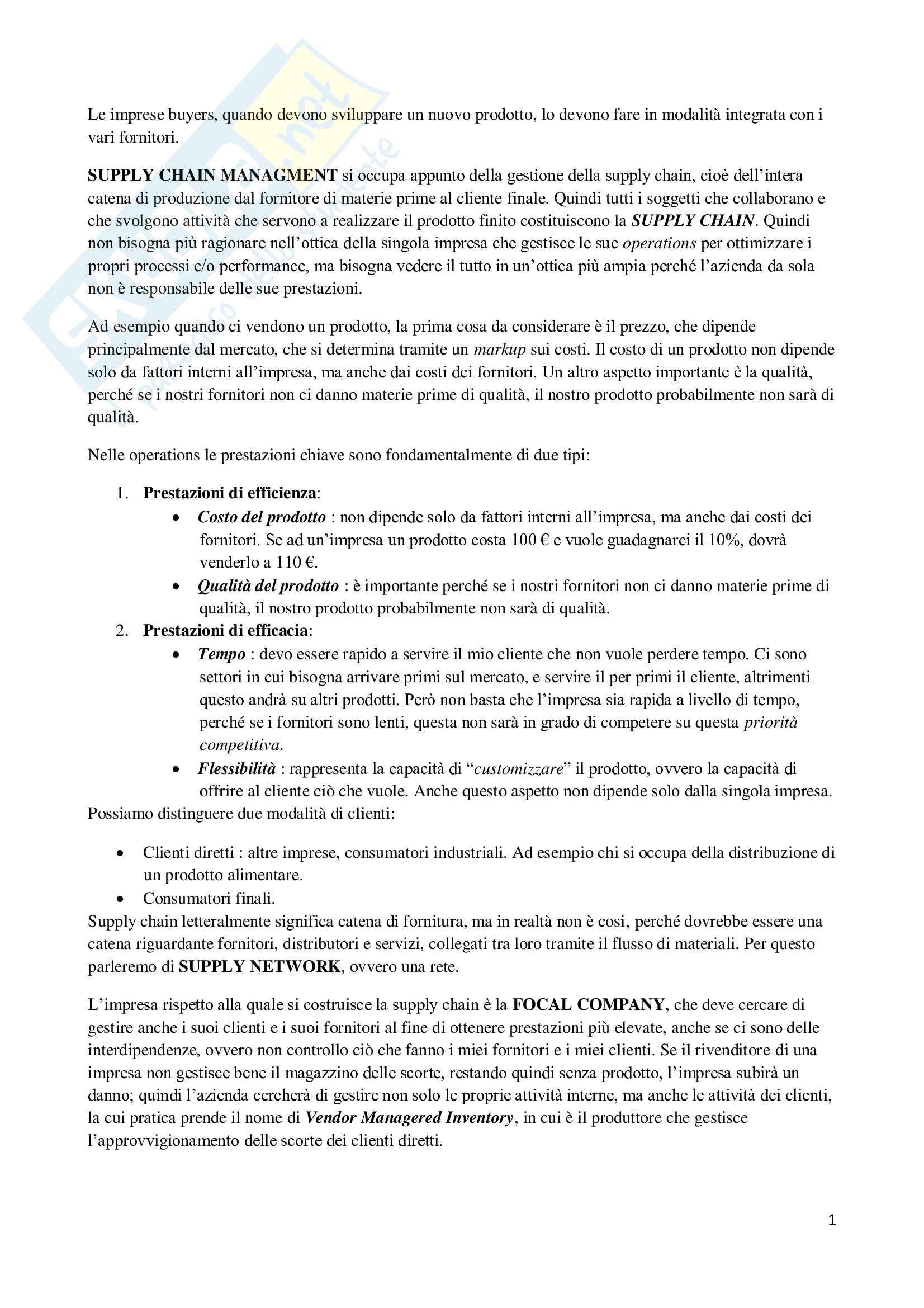 Gestione Della Supply Chain Pag. 2
