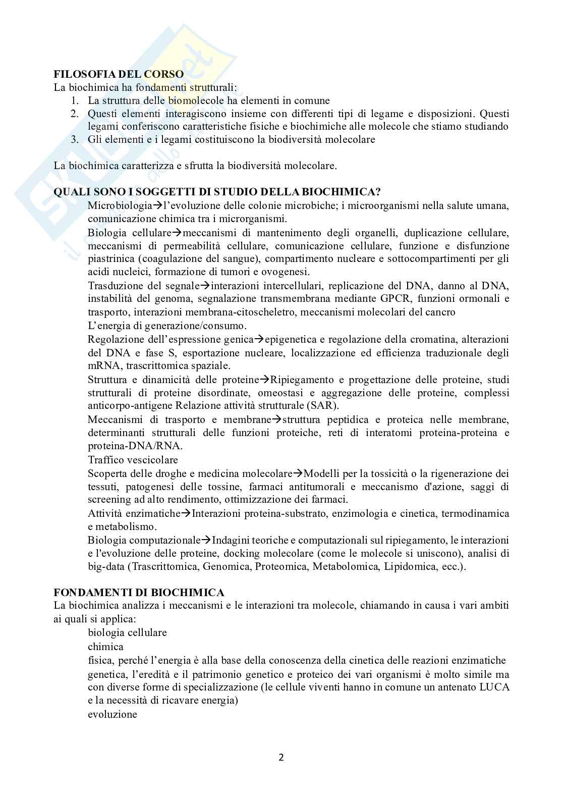 Biochimica 1 Pag. 2