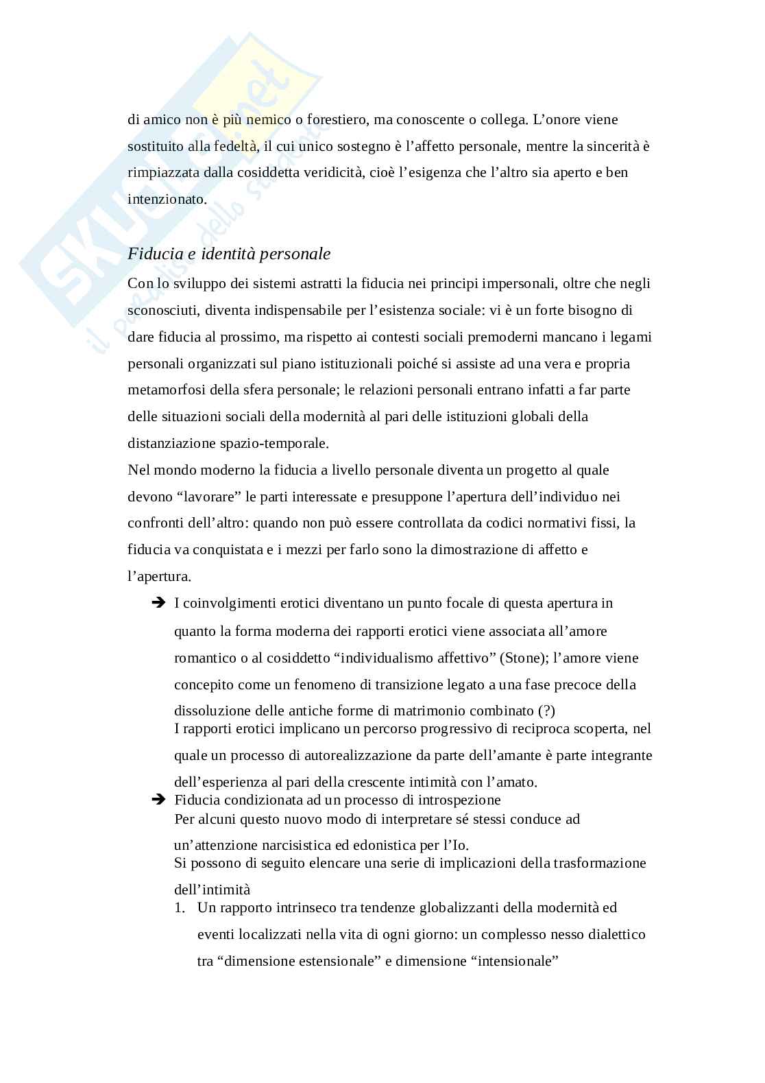 Riassunto esame Sociologia del mutamento, Prof. Ricci Maria Grazia, libro consigliato Le conseguenze della modernità , Anthony Giddens Pag. 26