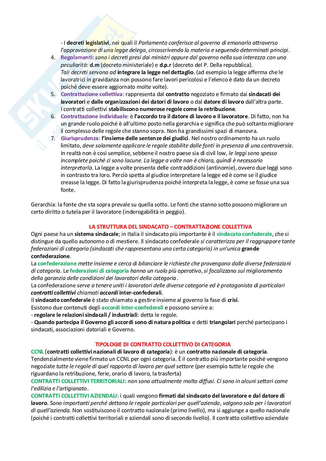 Diritto del lavoro Pag. 6