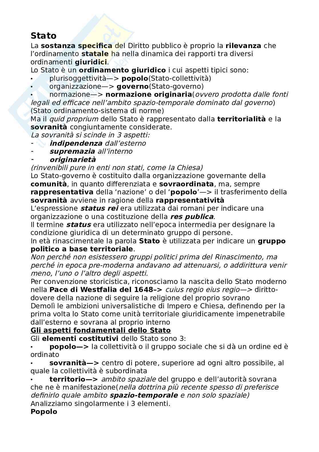 Riassunto esame Istituzioni di Diritto Pubblico, Prof. Fontana Giampaolo, libro consigliato Diritto pubblico - VI edizione, Modugno, Cicconetti Pag. 16