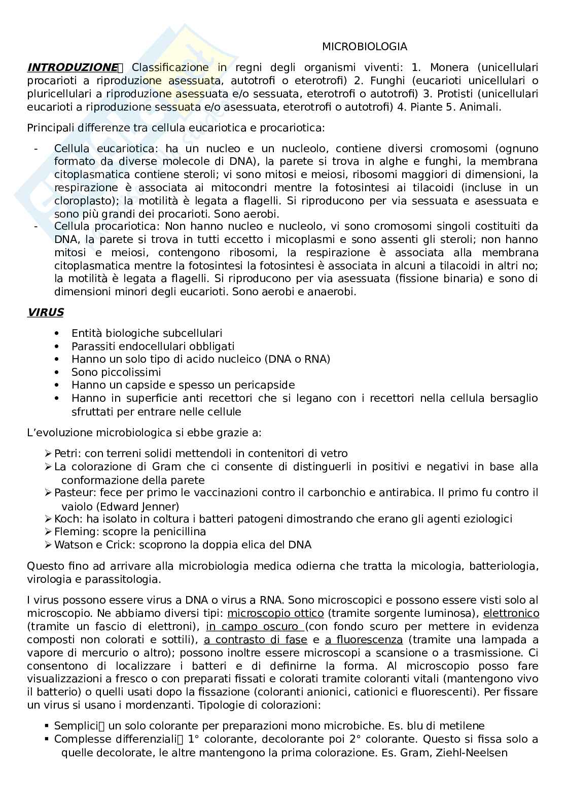 Microbiologia Pag. 1