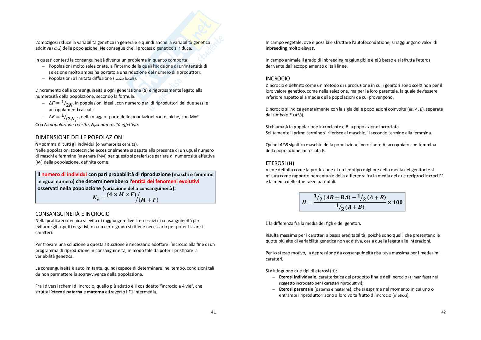 Zootecnica generale e miglioramento genetico Pag. 21