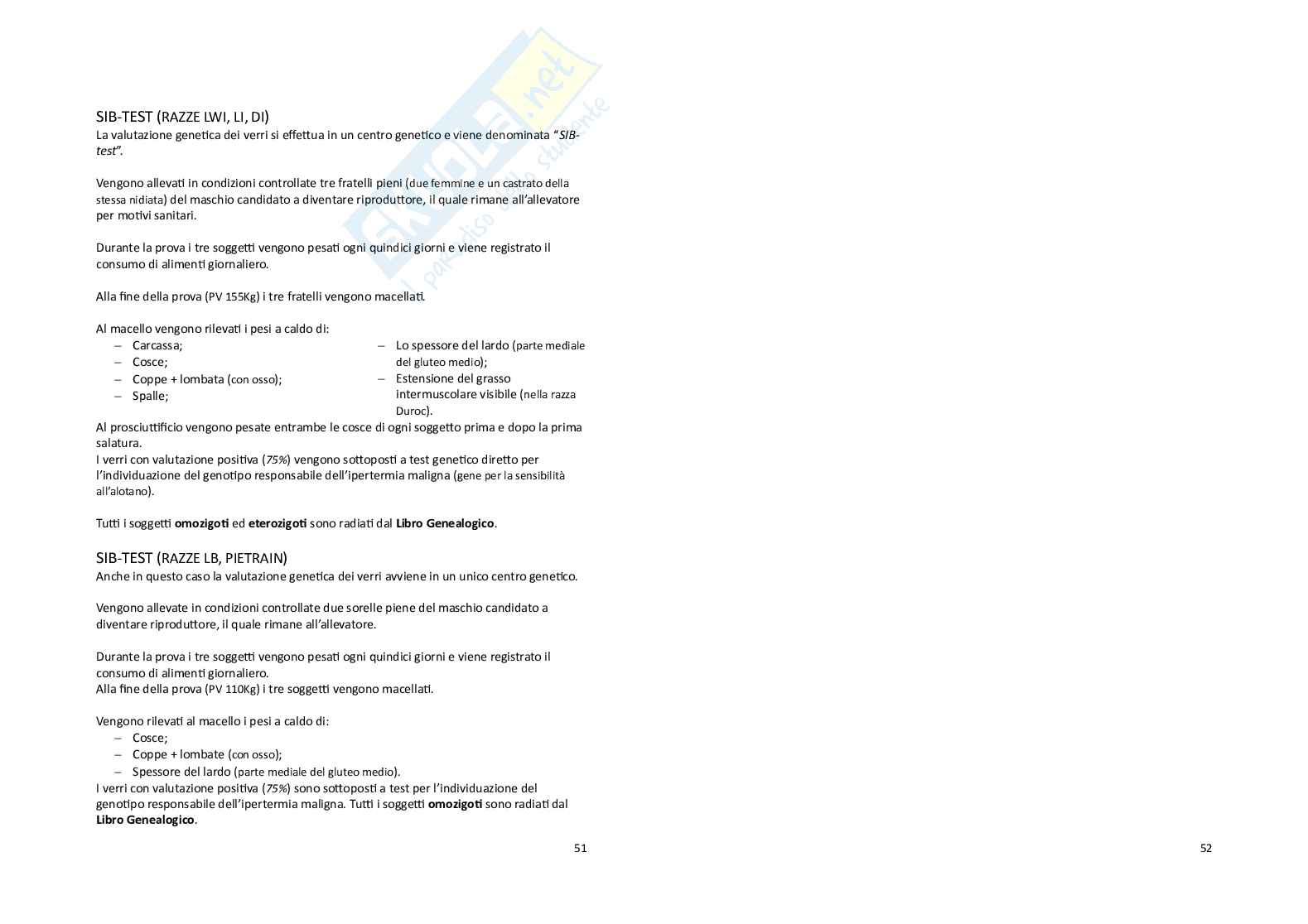 Zootecnica generale e miglioramento genetico Pag. 26