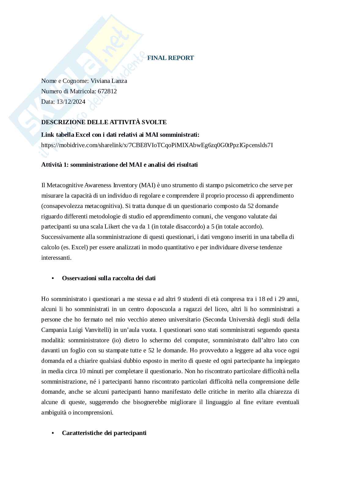 Riassunto esame Psicologia clinica, Prof. Lattanzi Paola Francesca, libro consigliato Modelli di colloqui in psicologia clinica, Del corno, Lang  Pag. 1