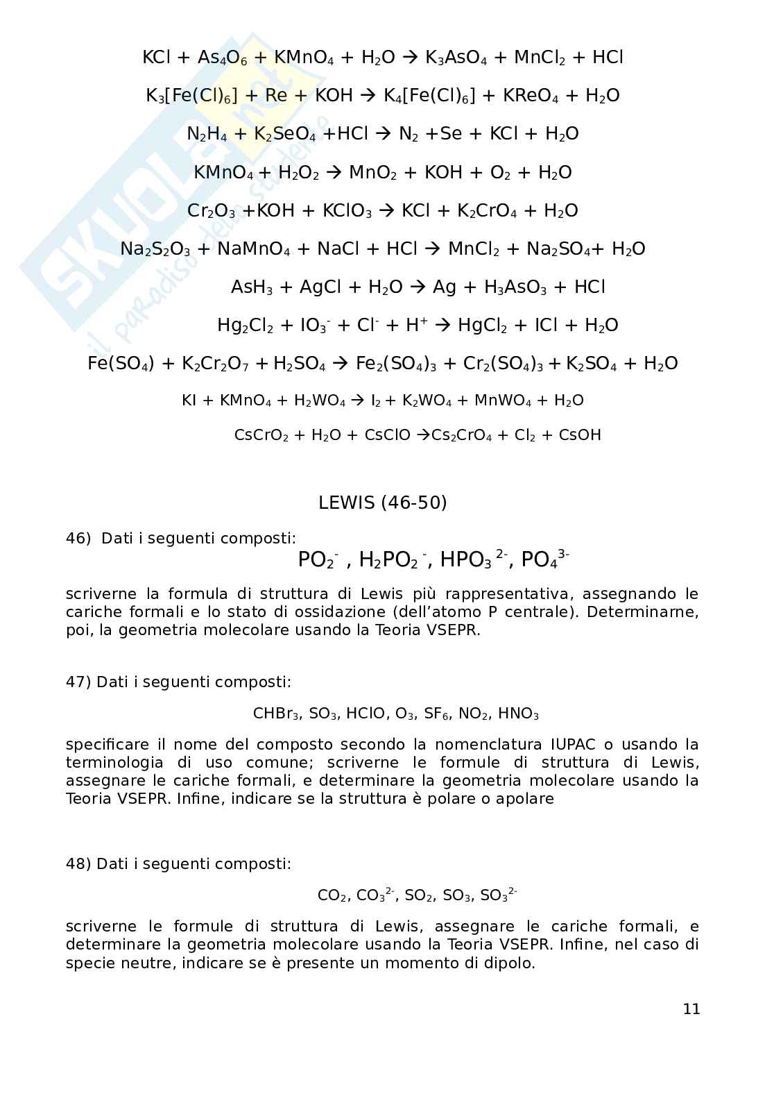 Esercitazioni Fondamenti di chimica Pag. 11