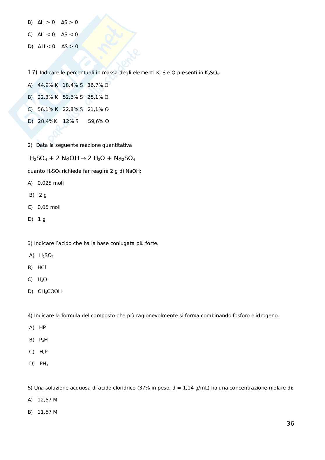 Esercitazioni Fondamenti di chimica Pag. 36