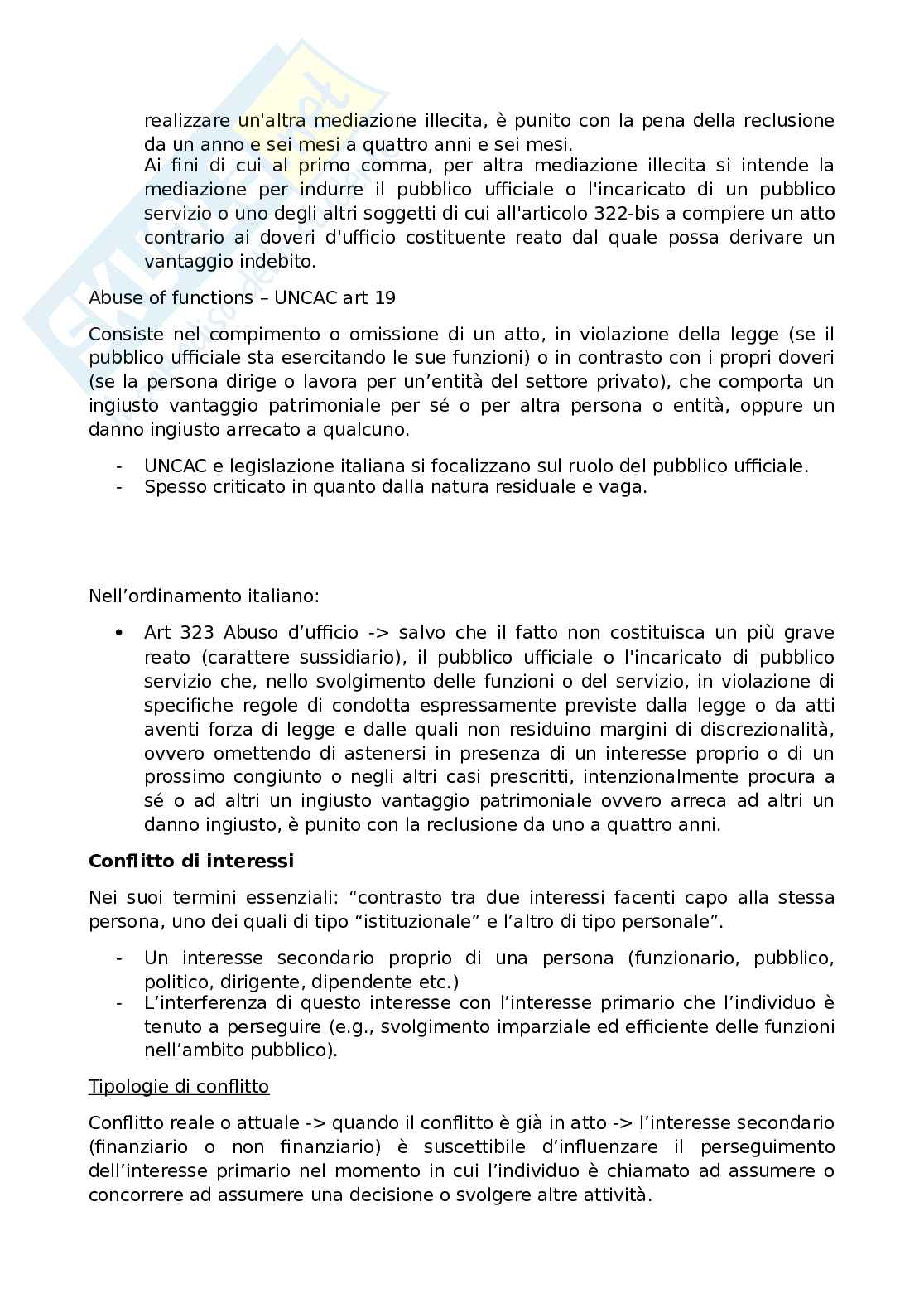 Appunti Corruzione, gestione della compliance e controllo dei rischi Pag. 16