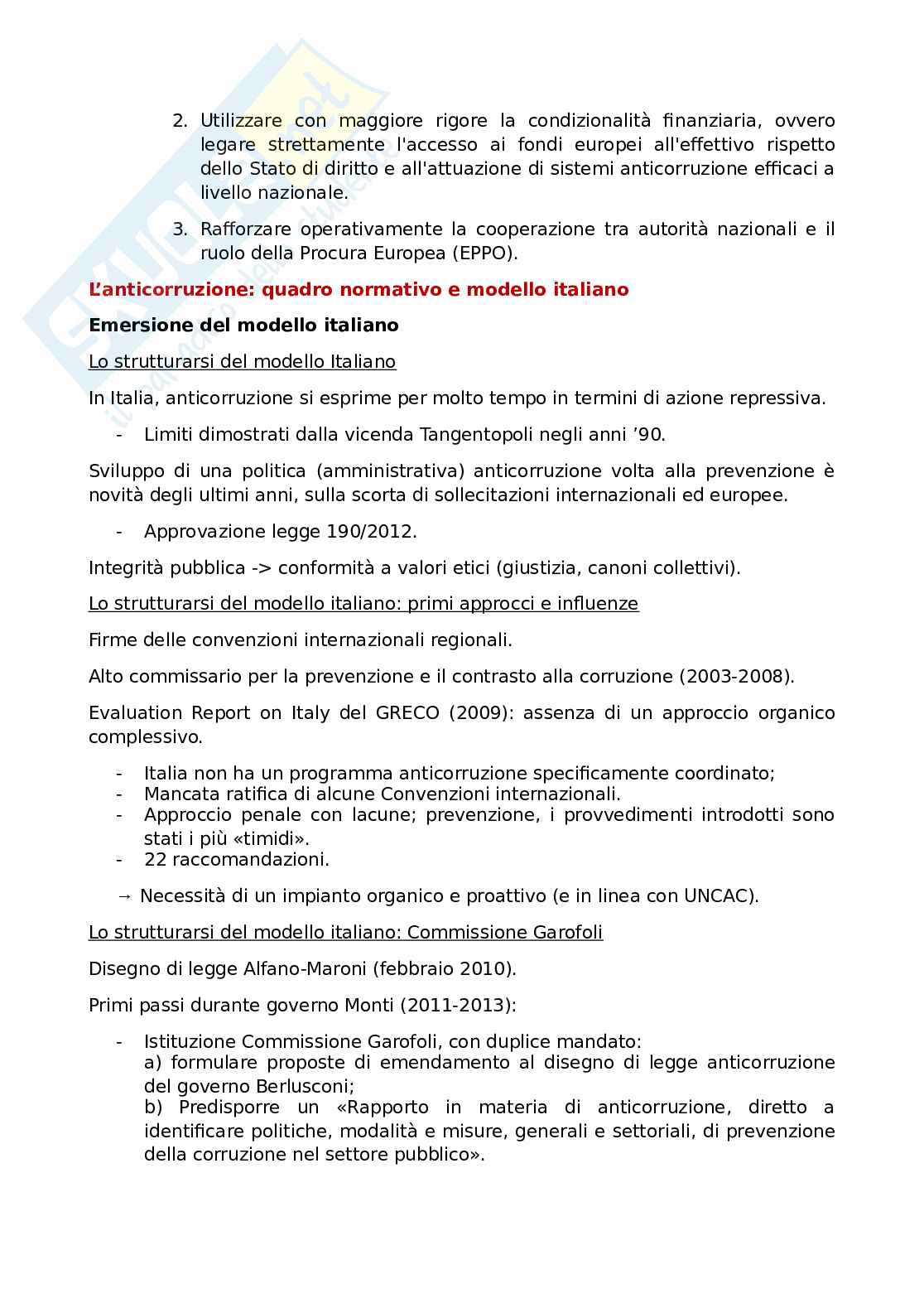 Appunti Corruzione, gestione della compliance e controllo dei rischi Pag. 76