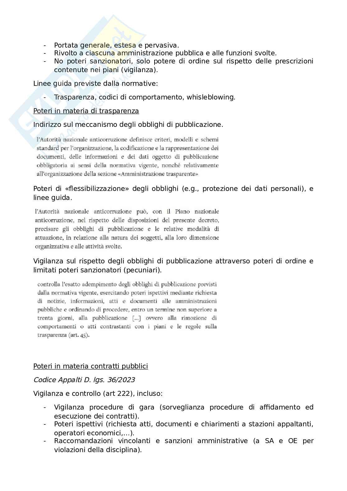 Appunti Corruzione, gestione della compliance e controllo dei rischi Pag. 81